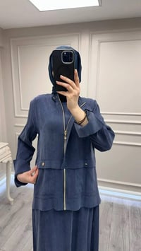 Hilay HLY0126K101.058 Lacivert New Andela Ceketli Elbise
