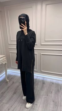 Hilay HLY0126Y101.004 Siyah Oslo Yanları Fermuarlı Takım