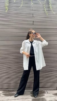 Hukka Design 050035 Siyah Beli Zincir Detaylı Pantolon
