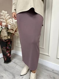 İnvee 5685 Gül Kurusu Triko Kalem Etek