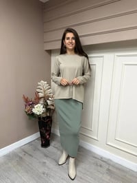 İnvee 5685 Küfrengi Triko Kalem Etek