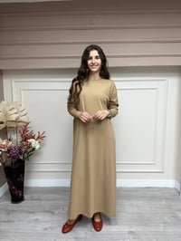 İnvee 5747 Camel Triko Elbise