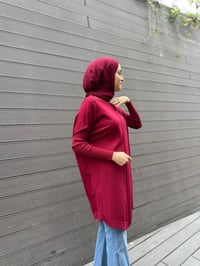 İnvee 6166 Bordo Uzun Triko