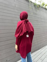 İnvee 6166 Bordo Uzun Triko