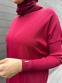 İnvee 6166 Bordo Uzun Triko