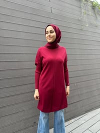 İnvee 6166 Bordo Uzun Triko