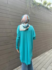 İnvee 6166 Turkuaz Uzun Triko