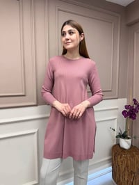 İnvee 6222 Gül Kurusu Triko Tunik