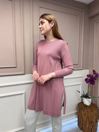 İnvee 6222 Gül Kurusu Triko Tunik