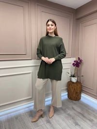 İnvee 6250 Haki Triko Tunik