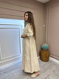 İnvee 6390 Sarı Desenli Elbise