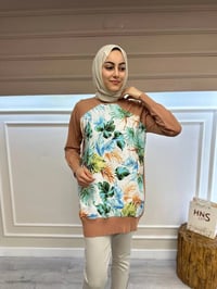 İnvee 6723 Soğan Kabuğu Önü Desenli Triko