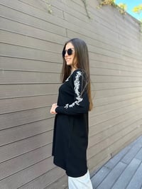 İnvee 6849 Siyah Güldalı Triko Tunik
