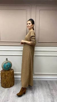 İnvee 6856 Camel Elbise
