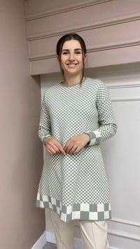 İnvee 6873 Çağla Küp Desenli Triko