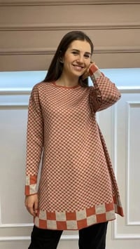 İnvee 6873 Soğan Kabuğu Küp Desenli Triko
