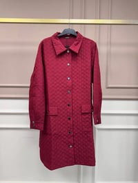 İnvee 6879 Bordo Kapitone Ara Boy Ceket