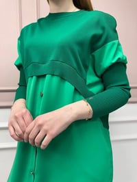 İnvee 6883 Benetton Eteği Gömlek Detaylı Triko