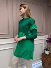 İnvee 6883 Benetton Eteği Gömlek Detaylı Triko