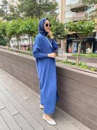 İnvee 6897 İndigo Düğmeli Kap