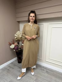 İnvee 6898 Camel Uzun Yusufçuk Triko Hırka