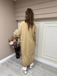 İnvee 6898 Camel Uzun Yusufçuk Triko Hırka