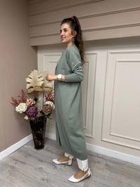 İnvee 6898 Küfrengi Uzun Yusufçuk Triko Hırka