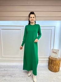 İnvee 6930 Benetton Eteği Dikiş Detaylı Triko Elbise