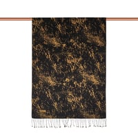 İpekevi 05246 Siyah Gold Mermer Desenli İpek Şal