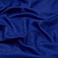İpekevi 05784 Saks Mavi Leopar Jakar Desenli İpek Şal