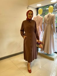 Kahma 24Y13045 Acı Kahve Tensel Elbise