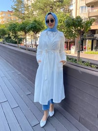 Kahma 24Y16042 Beyaz Önü Bağlamalı Kap