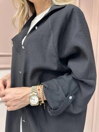 Lisa Exclusive 5009 Siyah Düğme Detaylı Ceket