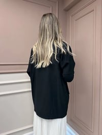 Lisa Exclusive 5009 Siyah Düğme Detaylı Ceket