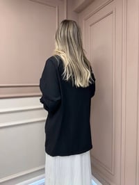 Lisa Exclusive 5009 Siyah Düğme Detaylı Ceket