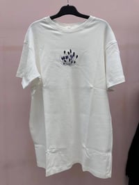 Lisa Exclusive 5011 Beyaz Çiçek Nakış Tişört