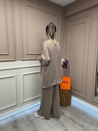 Lisa Exclusive 5031 Bej Yakası Taş Detaylı Takım