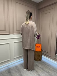Lisa Exclusive 5031 Bej Yakası Taş Detaylı Takım