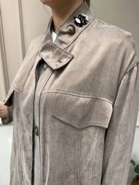 Lisa Exclusive 5031 Bej Yakası Taş Detaylı Takım