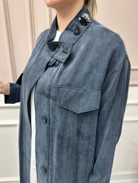Lisa Exclusive 5031 Siyah Yakası Taş Detaylı Takım