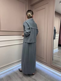 Lisa Exclusive 5096 Gri Ceketli Elbise