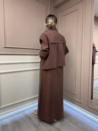 Lisa Exclusive 5096 Kahve Ceketli Elbise