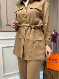 Lisa Exclusive 5107 Camel Keten Takım