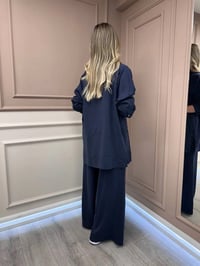Lisa Exclusive 5111 Lacivert Boncuk Detaylı Takım