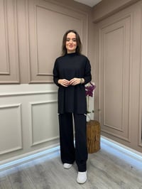 Lisa Exclusive 5118 Siyah İncili Takım
