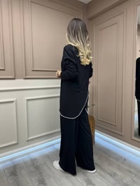 Lisa Exclusive 5118 Siyah İncili Takım