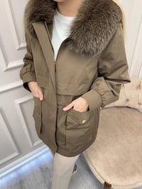 Lisa Exclusive 6030 Kahve Kürklü Trençkot