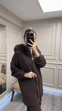 Lisa Exclusive 6074 Kahve Kürklü Takım