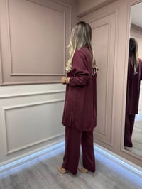 Lissmore 5919 Bordo Kol Detaylı Takım