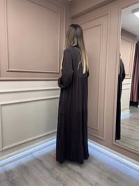 Lissmore 6023 Kahverengi Yaka Detaylı Elbise
